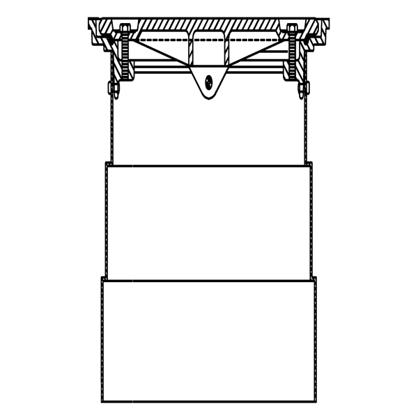 Cast Iron Manhole Cover, Round 12 x 12, Bolt-Down Lid